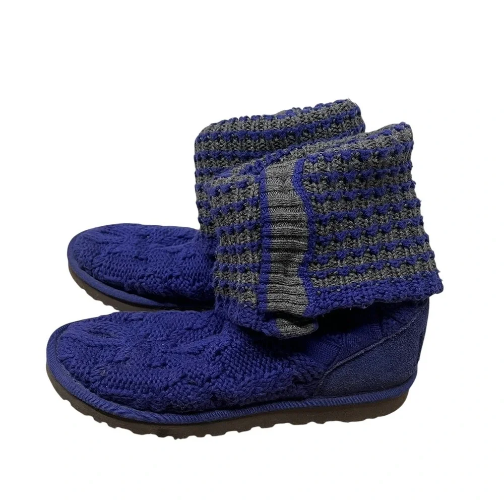 UGG Women's Leland Indigo Knit Cardy Pull On Winter Boots Size US 7